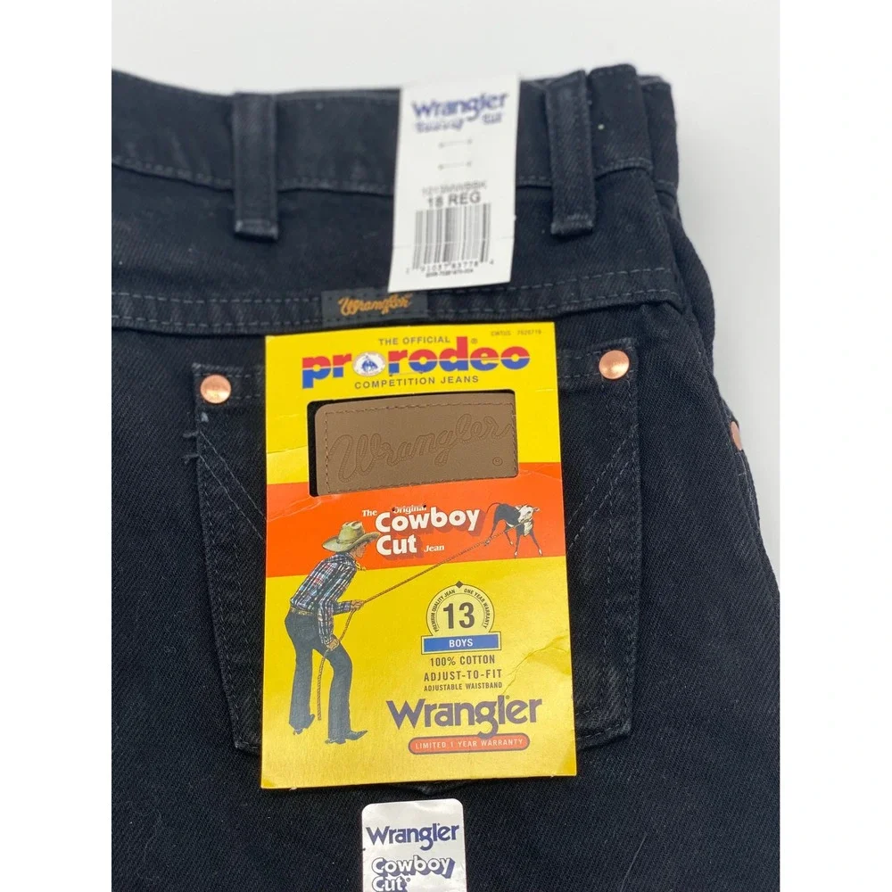 Wrangler Cowboy Cut Black Jeans Original Fit ProRodeo 1013MWBBK 18 REG‎